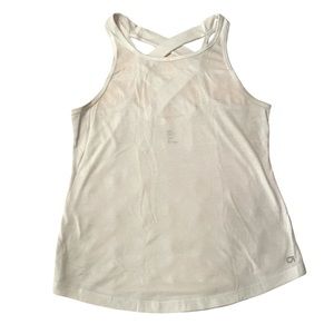 Gap Fit White Activewear Workout Sleeveless Lightweight Tank Top